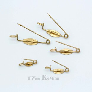 别针扣针金属金色德式别针P形安全扣针徽章胸针引脚底座针DIY配件
