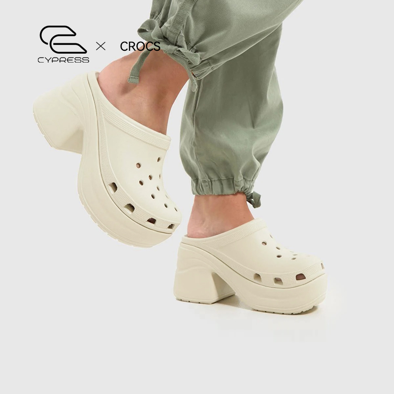 Crocs卡骆驰人鱼鞋洞洞鞋厚底高跟鞋粗跟女鞋沙滩凉鞋拖鞋208547