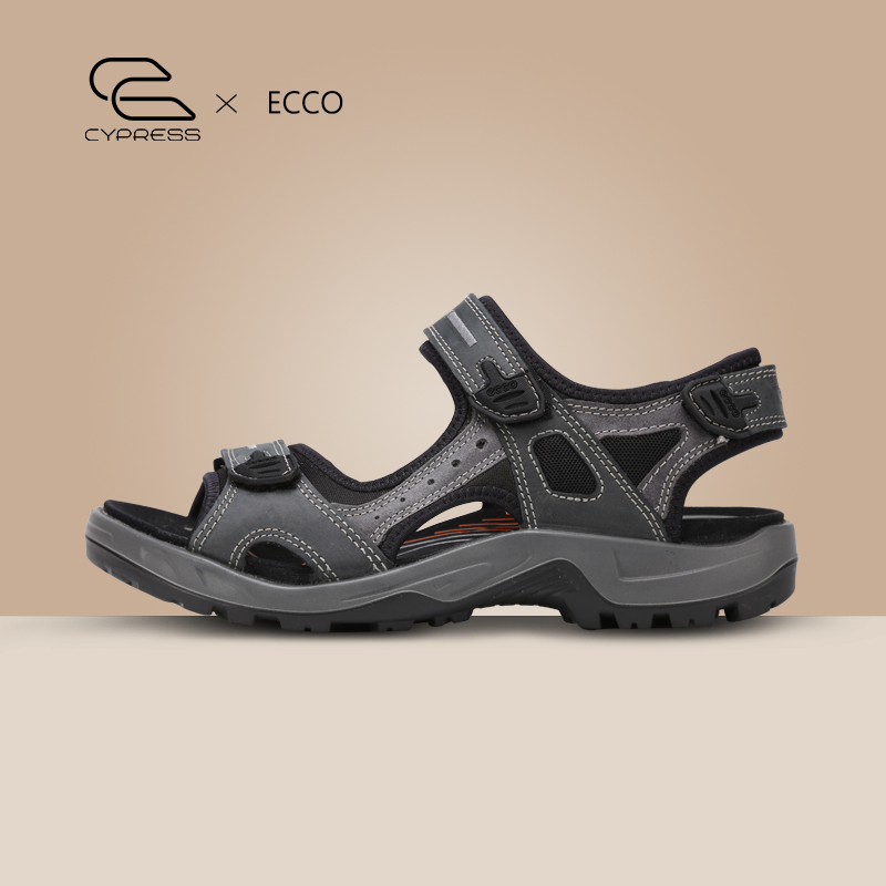 爱步日常休闲风魔术贴缓震沙滩鞋