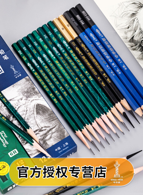 中华铅笔hb素描101一年级小学生专用2B铅笔2h儿童4B素描书写练字考试专用幼儿园初学者绘图画画12B炭笔