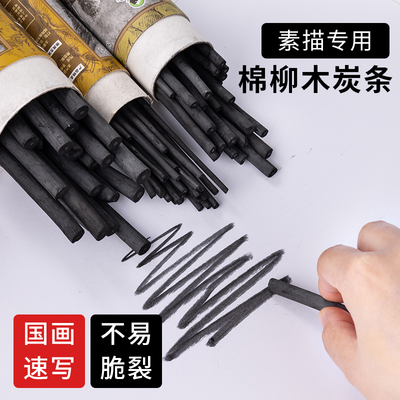 素描专用棉柳木炭条速写国画炭条