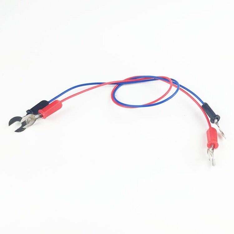 100根实验导线  两头u型插片 u形鱼叉插头 初中物理电学实验器材 教学