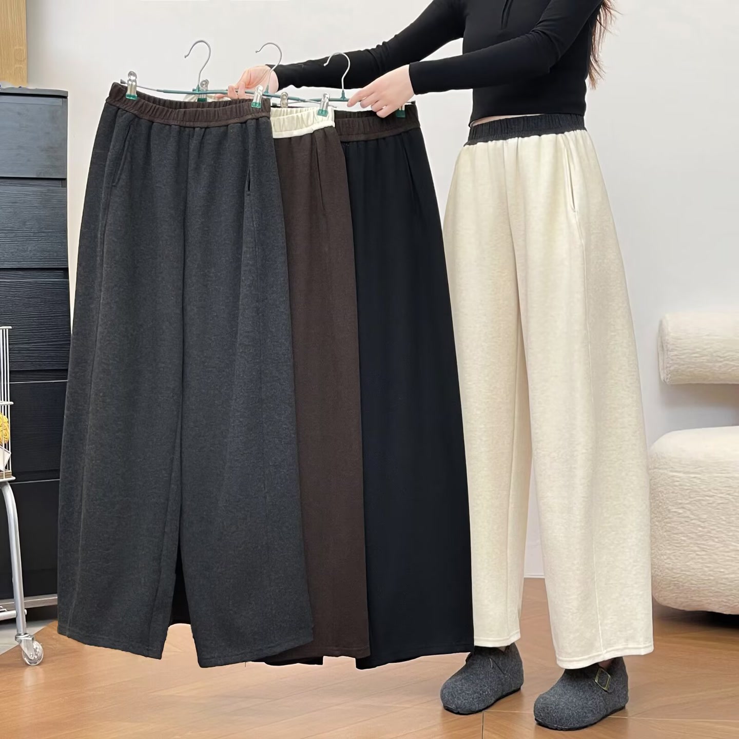 韩系百搭高腰显瘦气球裤女秋
