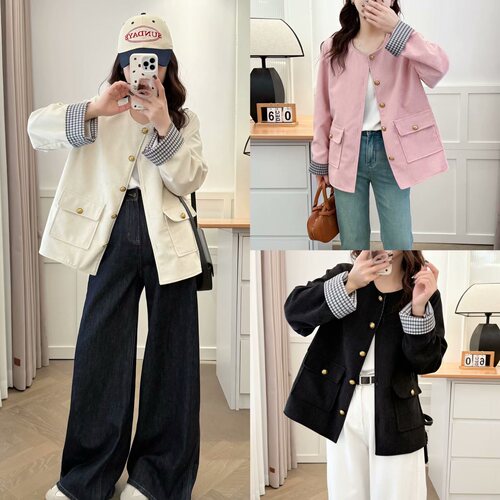 设计感百搭小香风宽松洋气外套