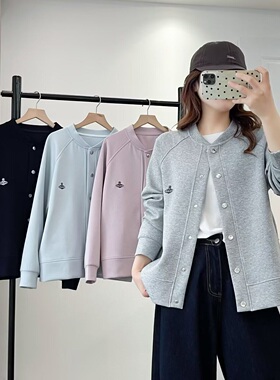 大码胖mm韩版时尚刺绣显瘦棒球服外套女春季新款休闲百搭上衣747