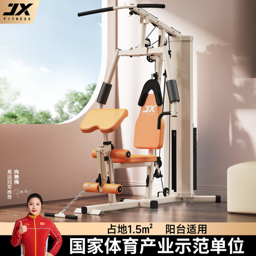 JX军霞综合训练器奶香色63KG配重
