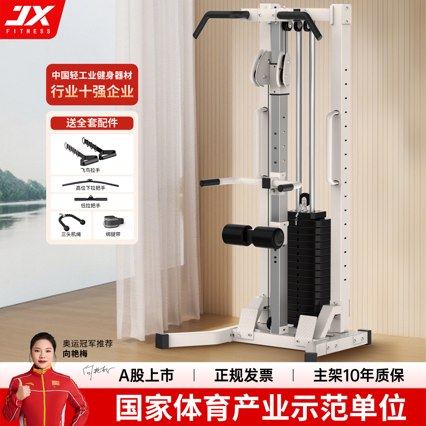 军霞单边飞鸟龙门架家用小型力量健身多功能一体综合训练器引体架