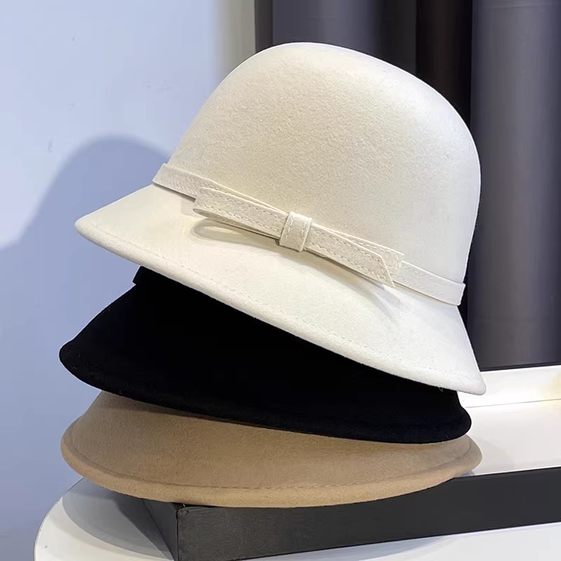 灵允渔夫帽逛街优雅女冬厂家直销