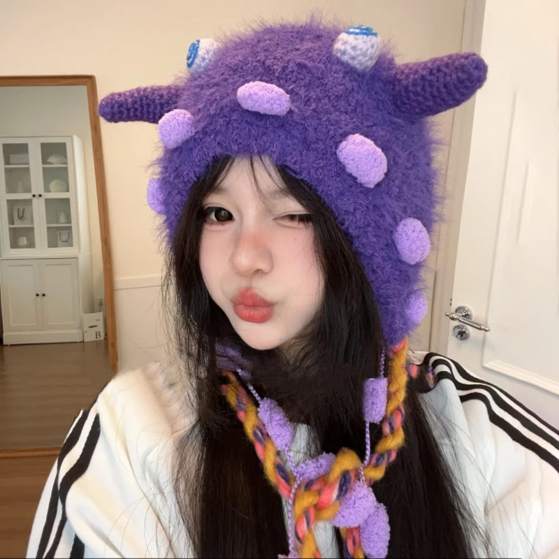 灵允毛线帽逛街可爱女冬网红同款