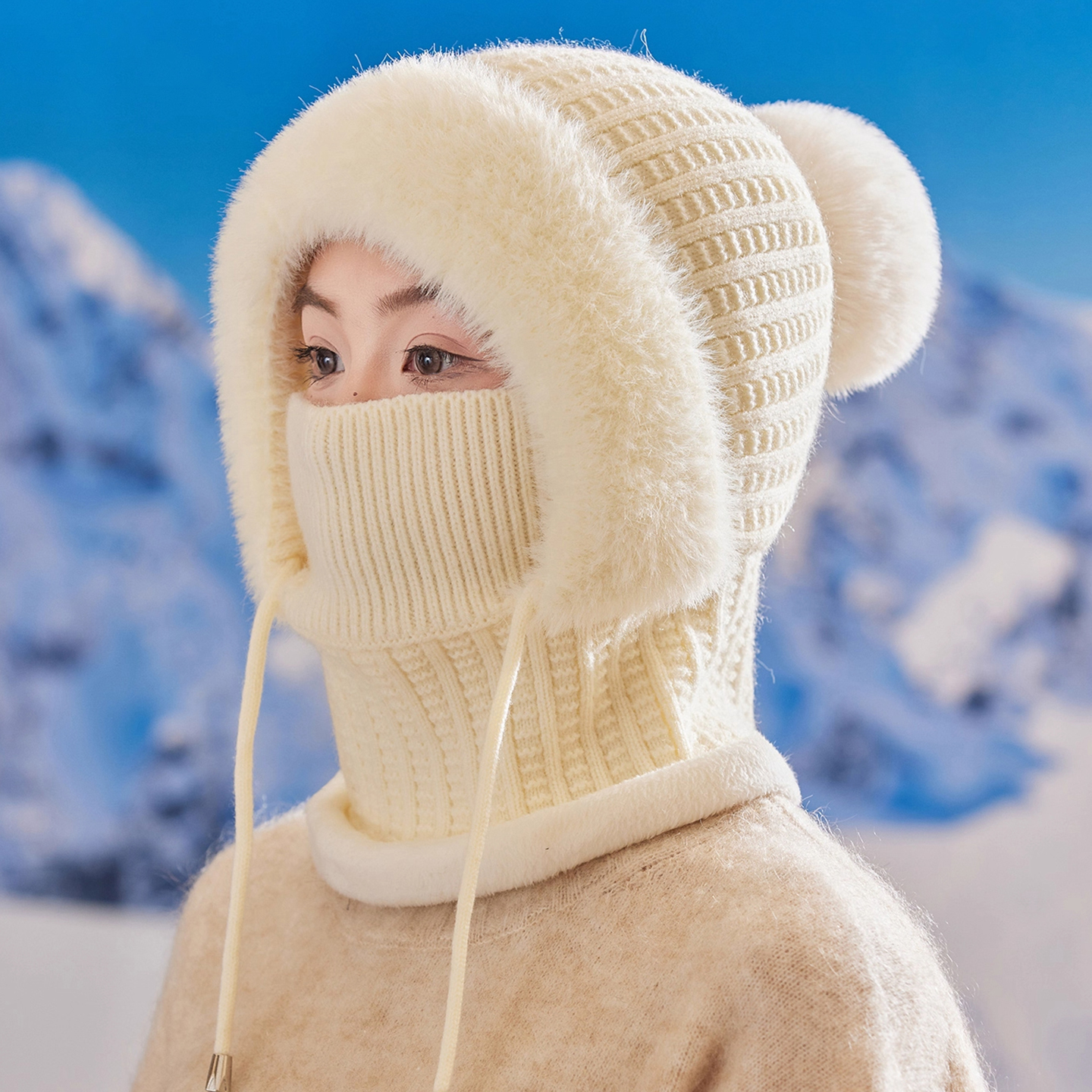 灵允套头帽出游休闲女冬网红同款