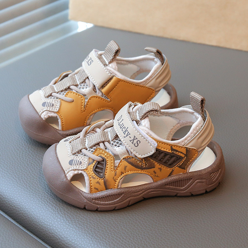 夏季女男宝宝凉鞋0一1-3岁儿童鞋子软底防滑婴幼儿学步鞋包头机能