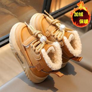 冬季儿童雪地靴加绒加厚女童小童马丁靴1-3岁6男童棉鞋男宝宝鞋子