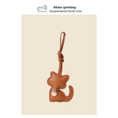 可爱小猫包包挂件miu系情侣书包小饰品简约高级感钥匙扣挂饰礼物