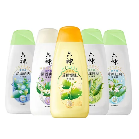 沐浴乳450G滋润沐浴露家用爽肤正品包邮清香六神冰片清凉