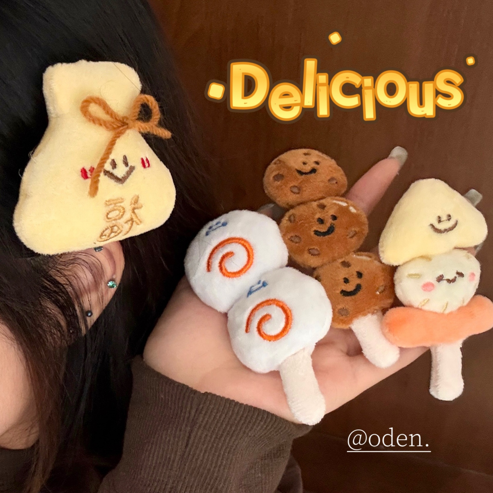 腾亿原创关东煮公仔发夹少女心搞怪百搭装饰侧边夹可爱玩偶刘海夹