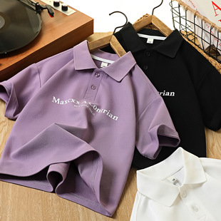 男童夏装翻领短袖中大儿童2026夏季新款帅气POLO衫男孩薄款上衣潮