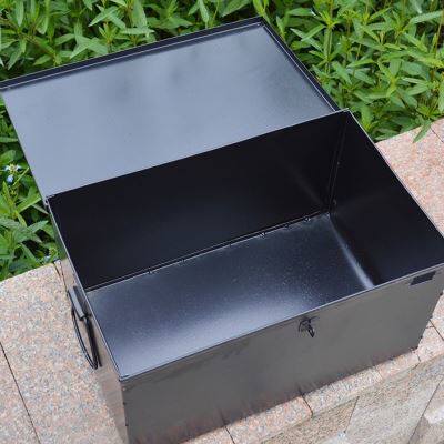 大号白铁皮箱子长方形铁盒子带锁的金属收纳储物箱柜子工具箱铁箱
