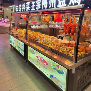 热卤凉菜冷藏展示柜 熟食促销推车 炸鸡烤鸭摆摊展示柜