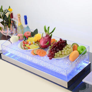 加急定制商用压克力冰槽 120*60cm适用海鲜刺身啤酒饮料