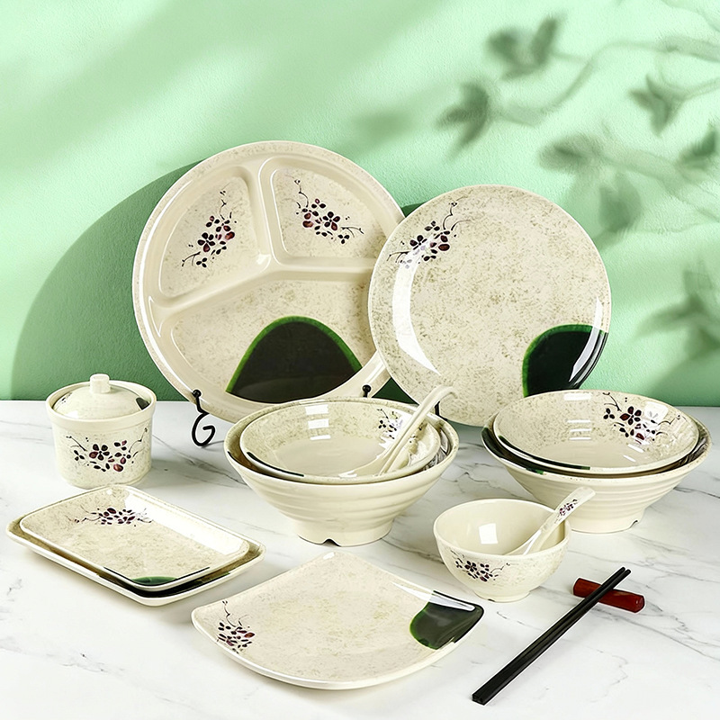 夏荷系列密胺餐具餐厅早餐碗粥碗面条汤碗大碗面碗商用塑料面馆碗