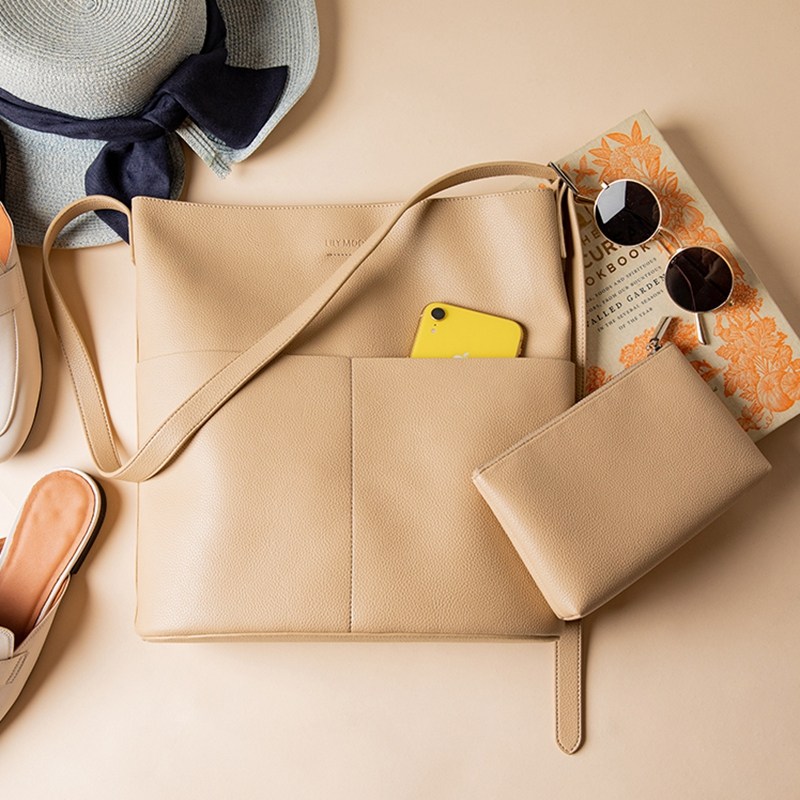 lilymoon小号托特包子母包ins风极简单肩包 百搭单肩女包素皮柔软