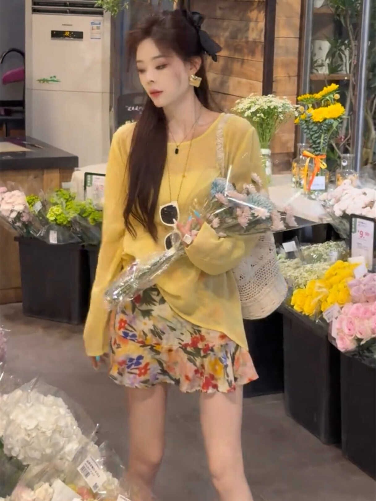甜美风气质减龄显瘦防晒百搭小衫大码套装