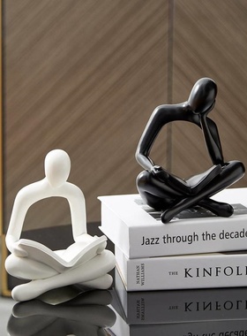 创意小众高级抽象艺术摆件电视柜酒柜玄关设计师家居软装饰品轻奢