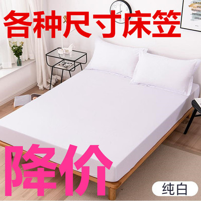 纯白色松紧保护套床笠床罩