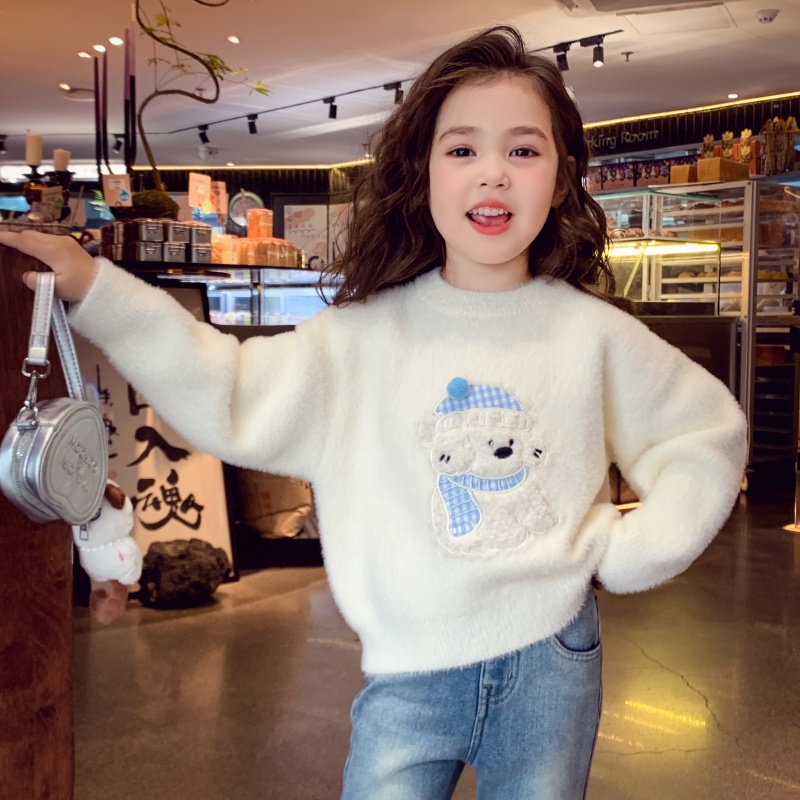 【奶甜小狗】软糯水貂绒套头毛衣