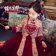 洋气小女孩古风网纱套装 女童汉服中国风公主裙儿童冬装 2025新款 裙