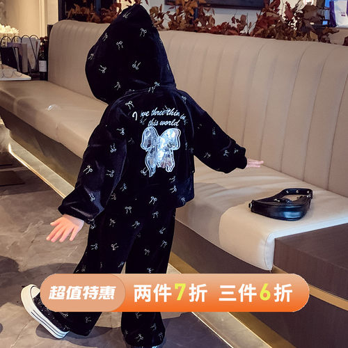 【碎闪绒感！！】丝绒运动套装