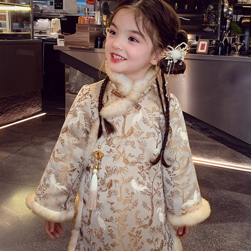 【春霁枝头】中式织锦提花旗袍裙