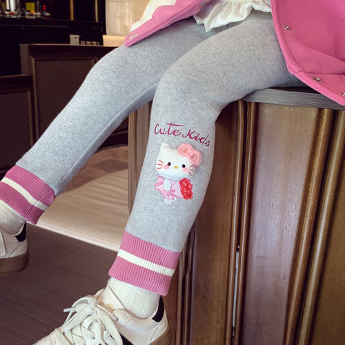 【可爱小猫】一体绒打底裤