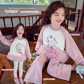 套装 米米哈罗女童套装 女孩卫衣喇叭裤 2026新款 儿童休闲两件套 春装