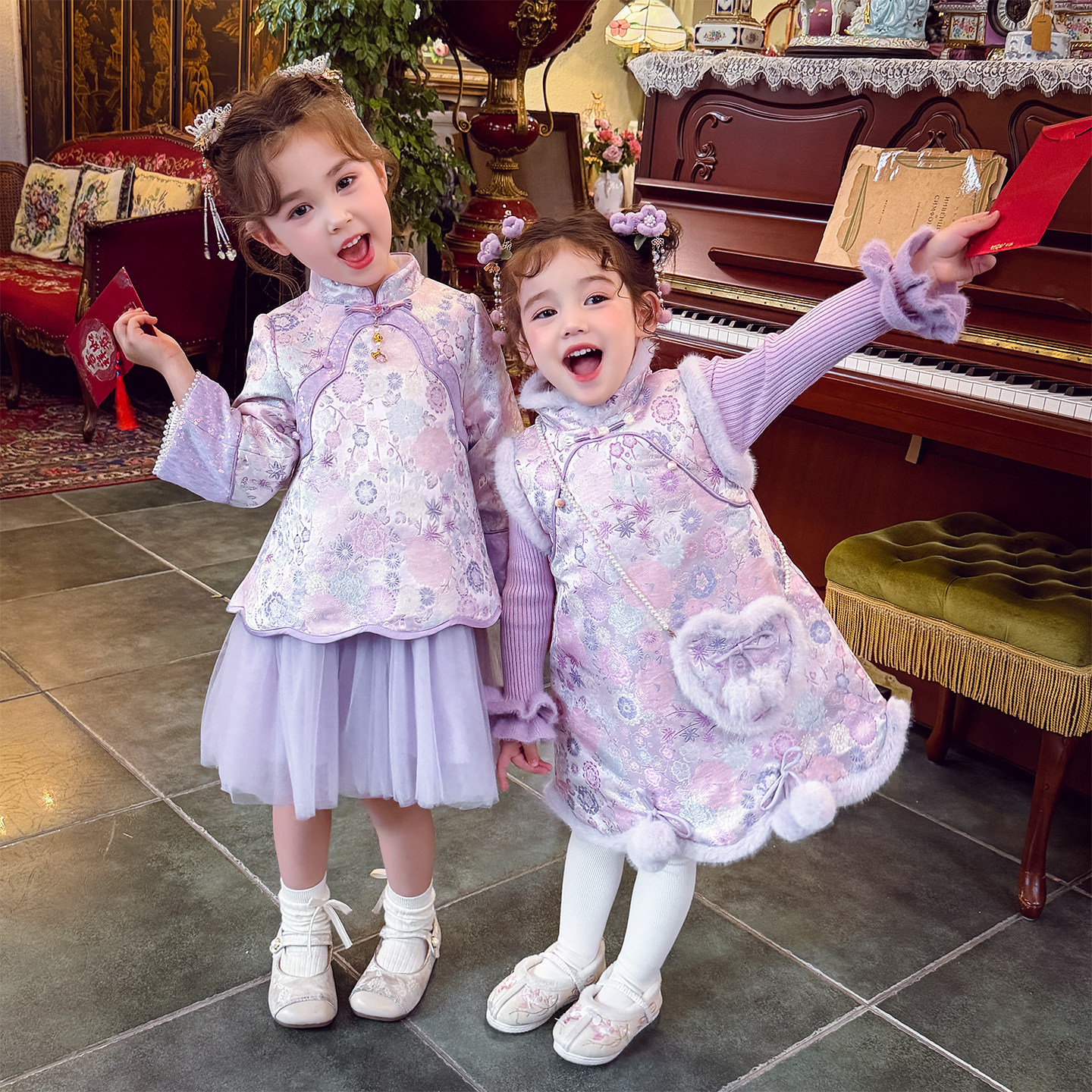 【紫香如故】新中式旗袍公主裙