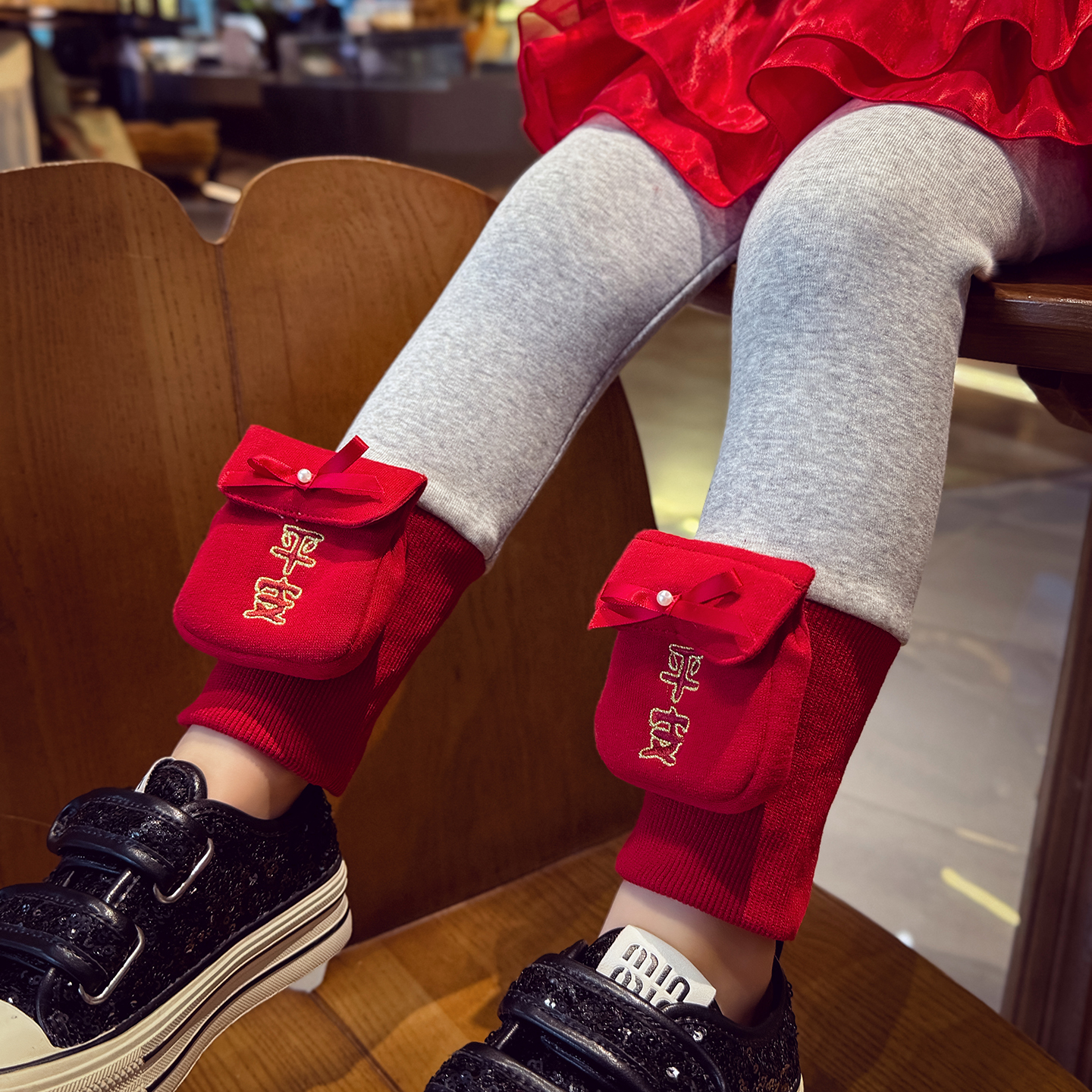 【大红包】一体绒打底裤