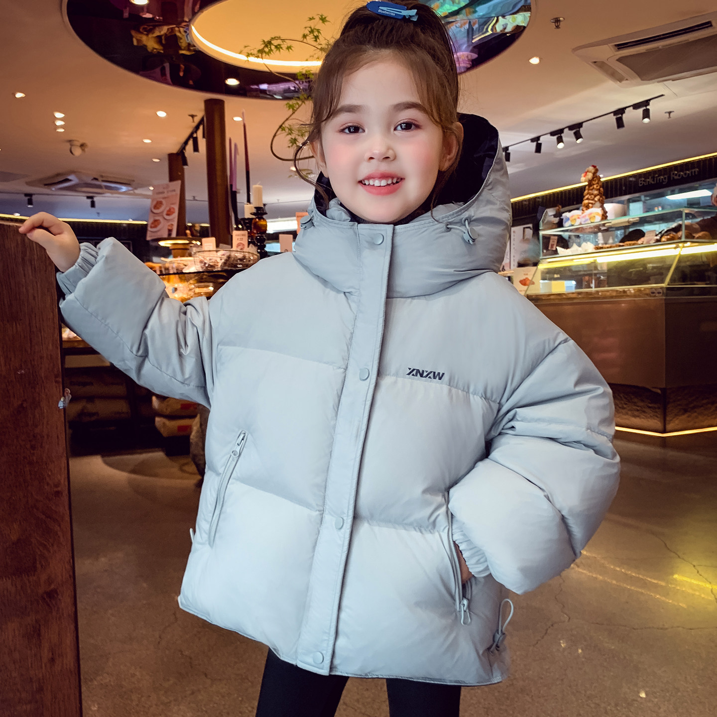 【双面可穿】国标90白鸭绒羽绒服