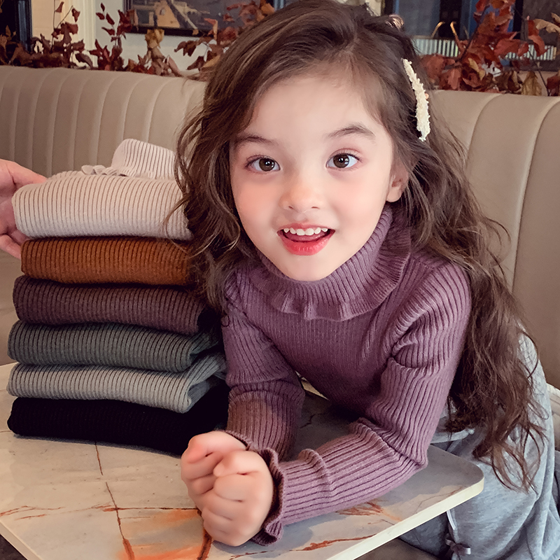 莫代尔包芯纱高领毛衣