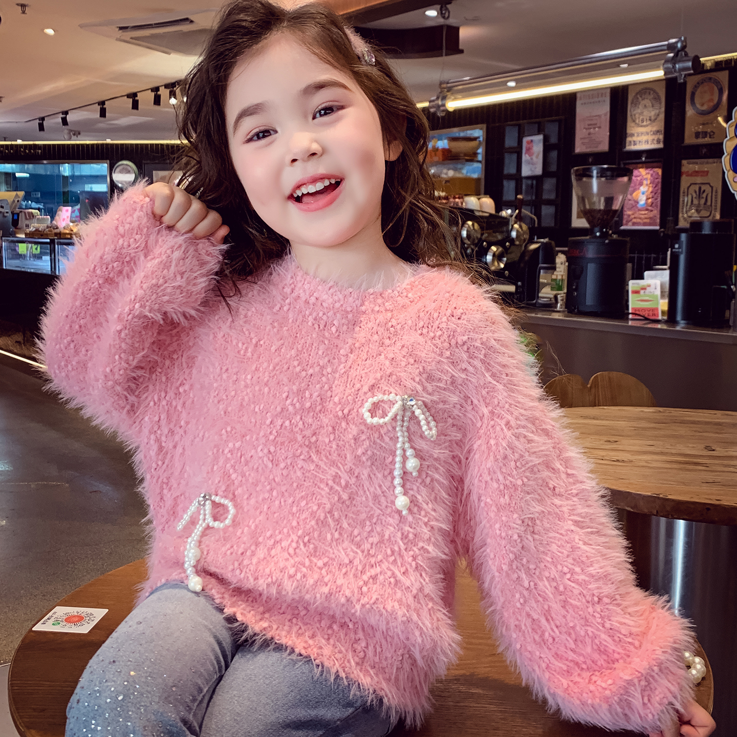 【暖糯序曲】软糯仿貂纱混纺毛衣