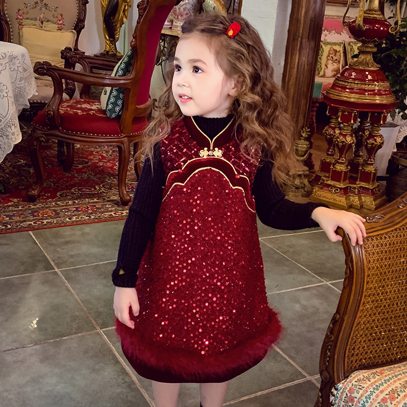 女童小香风套裙冬装2025新款儿童国风无袖连衣裙小女孩网红两件套,童装/婴儿装/亲子装,连衣裙,淘宝优惠券,粉丝福利购,淘宝优惠卷