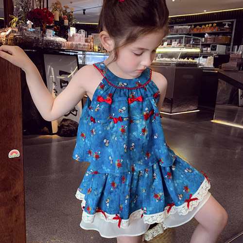 【泰兰德夏日】蓝色小碎花套装