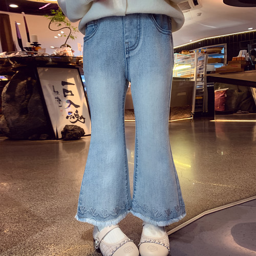 【腿精养成系】百搭浅蓝色喇叭裤