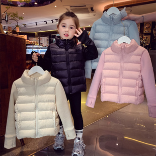 女童轻薄羽绒服冬装新款90白鸭绒儿童立领羽绒内胆小女孩保暖外套