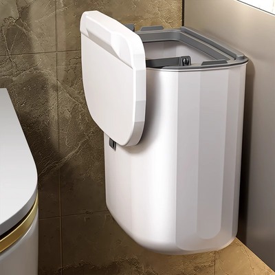 厨房垃圾桶挂式家用壁挂收纳桶带盖厕所卫生间浴室挂壁迷你小号桶