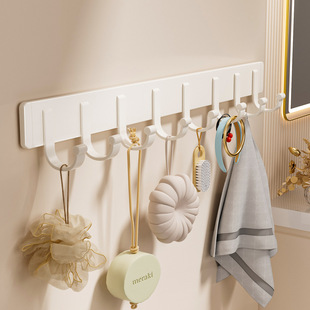 浴室免打孔门后挂钩卫生间饰品墙上壁挂式 无痕粘钩卧室入户挂衣钩