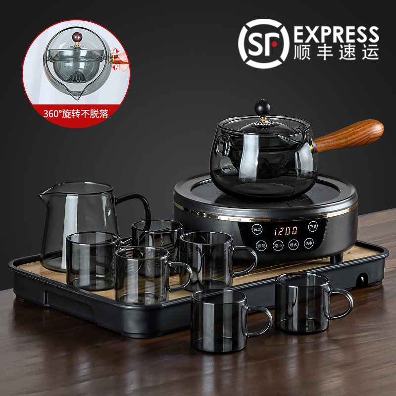 玻璃茶壶套装家用泡茶电陶炉煮茶炉白茶煮茶器煮茶壶茶具2024新款