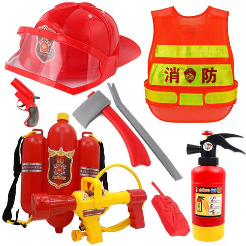 儿童灭火器消防玩具车装备套装