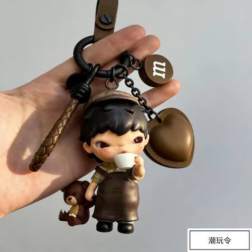 Hirono小野隐藏咖啡师真皮挂件