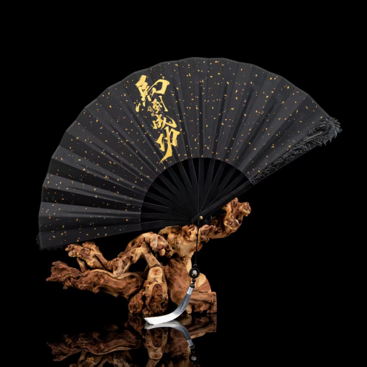 玄铁龙驹扇10寸金属折扇