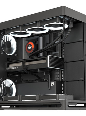 HAVN HS420VGPU海景房机箱曲面玻璃磁吸面板支持显卡竖装ATX主板